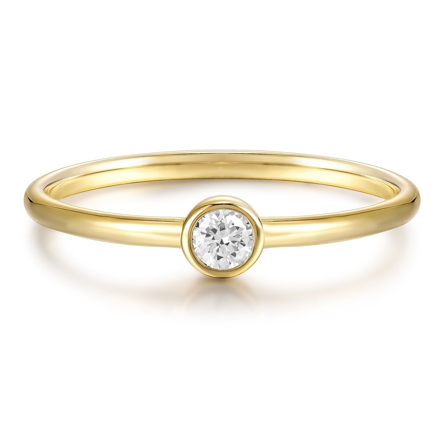 Anillo Bisel Brillante