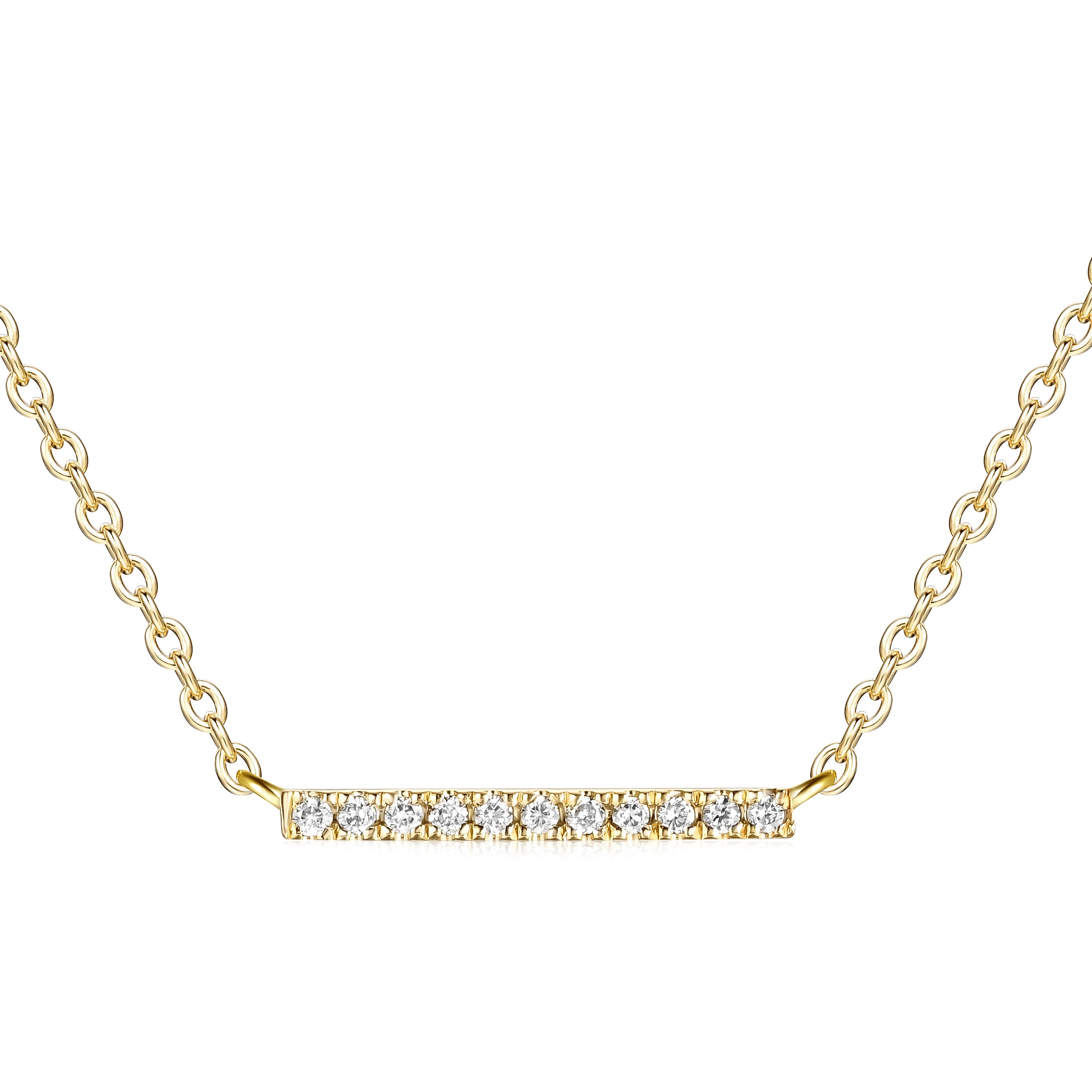 Collar Diamantes en Barra