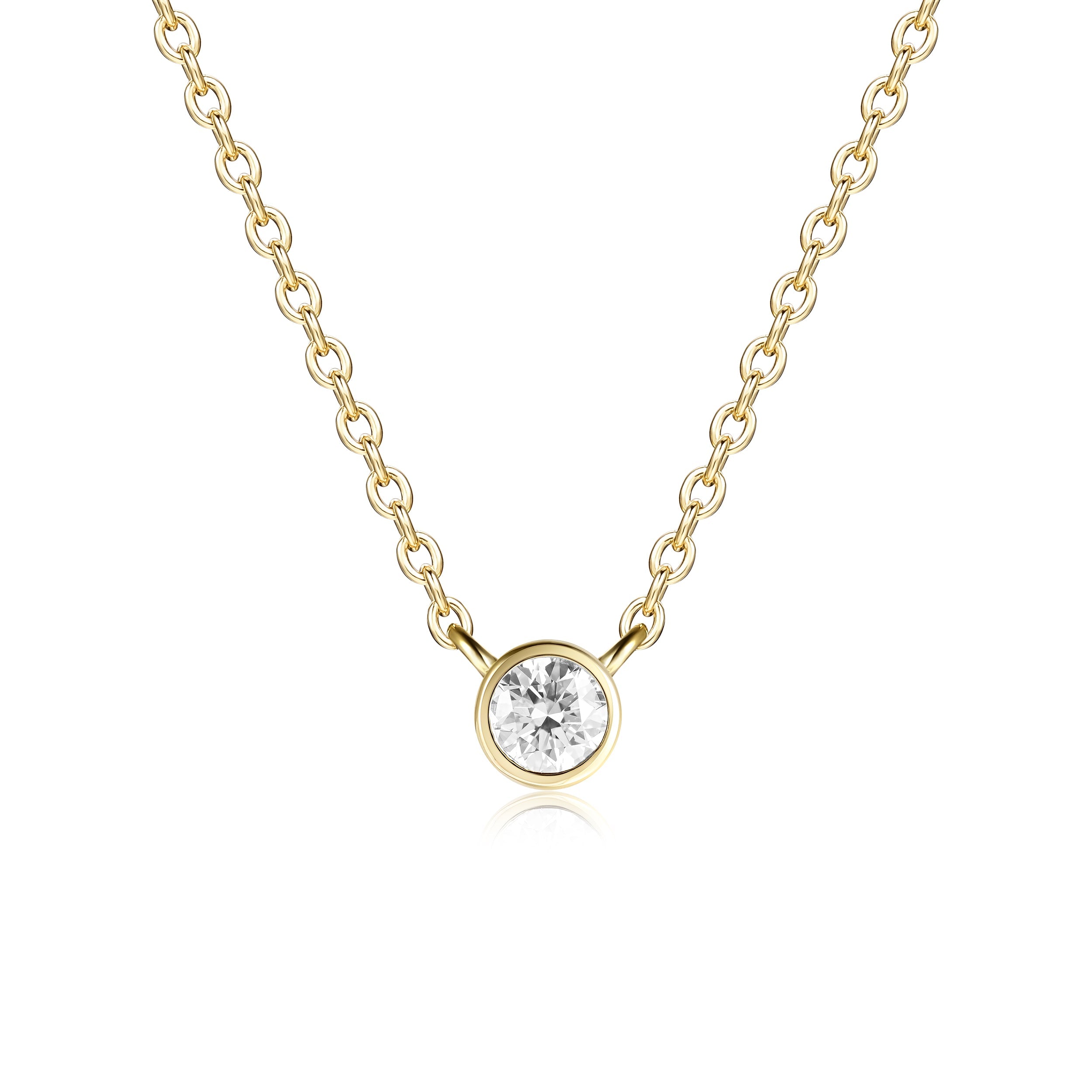 Collar Diamante en Bisel