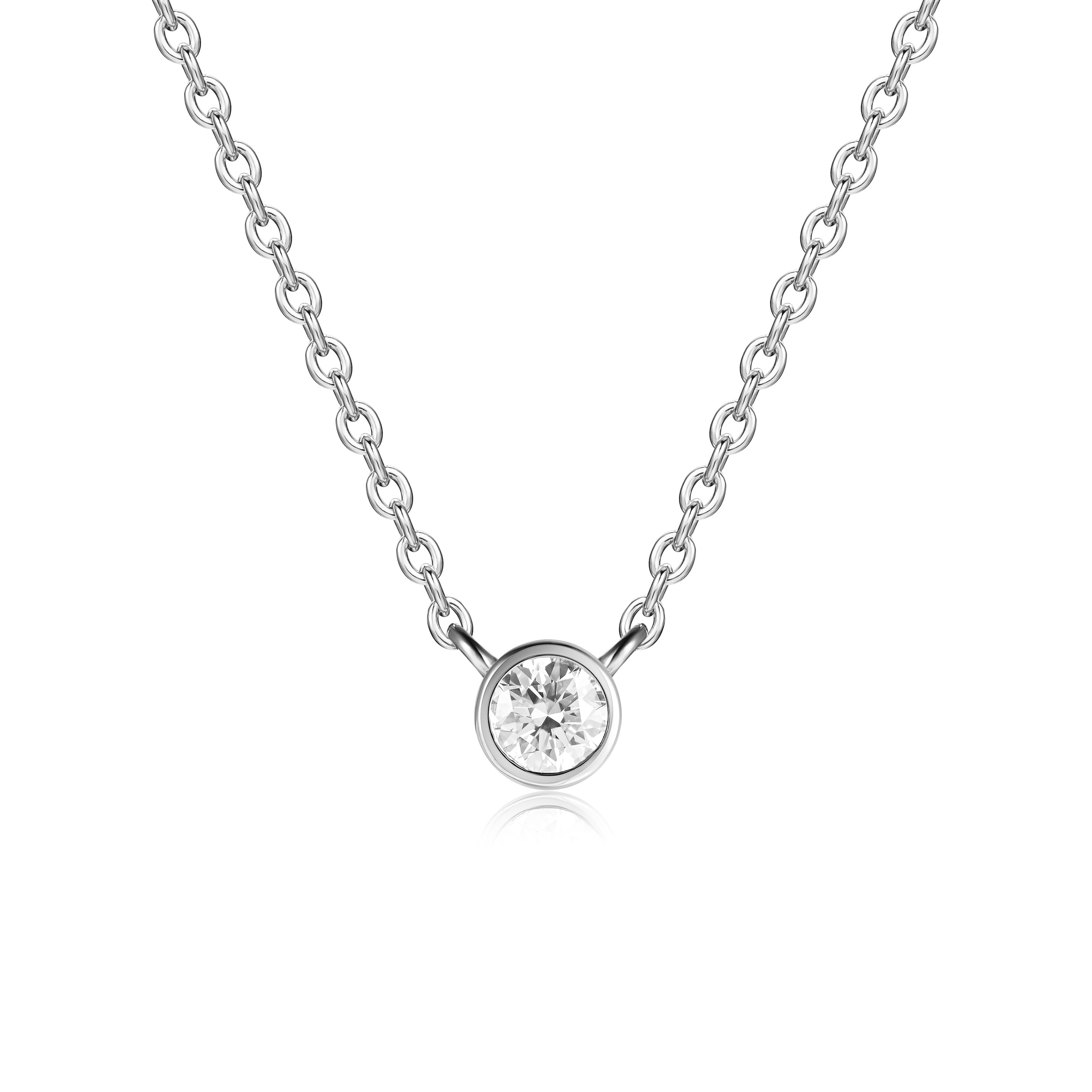 Collar Diamante en Bisel