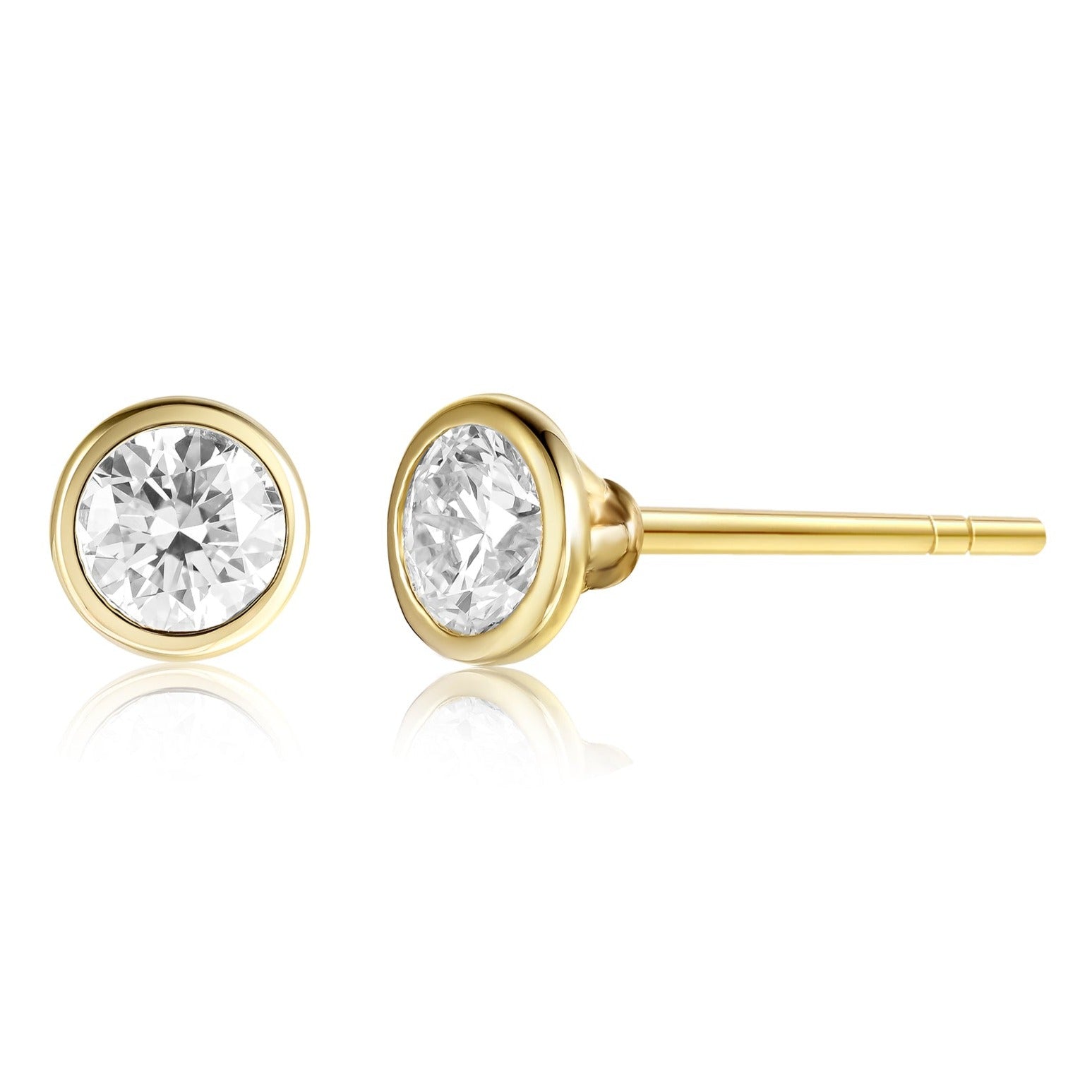 Aros Bisel Diamante Redondo