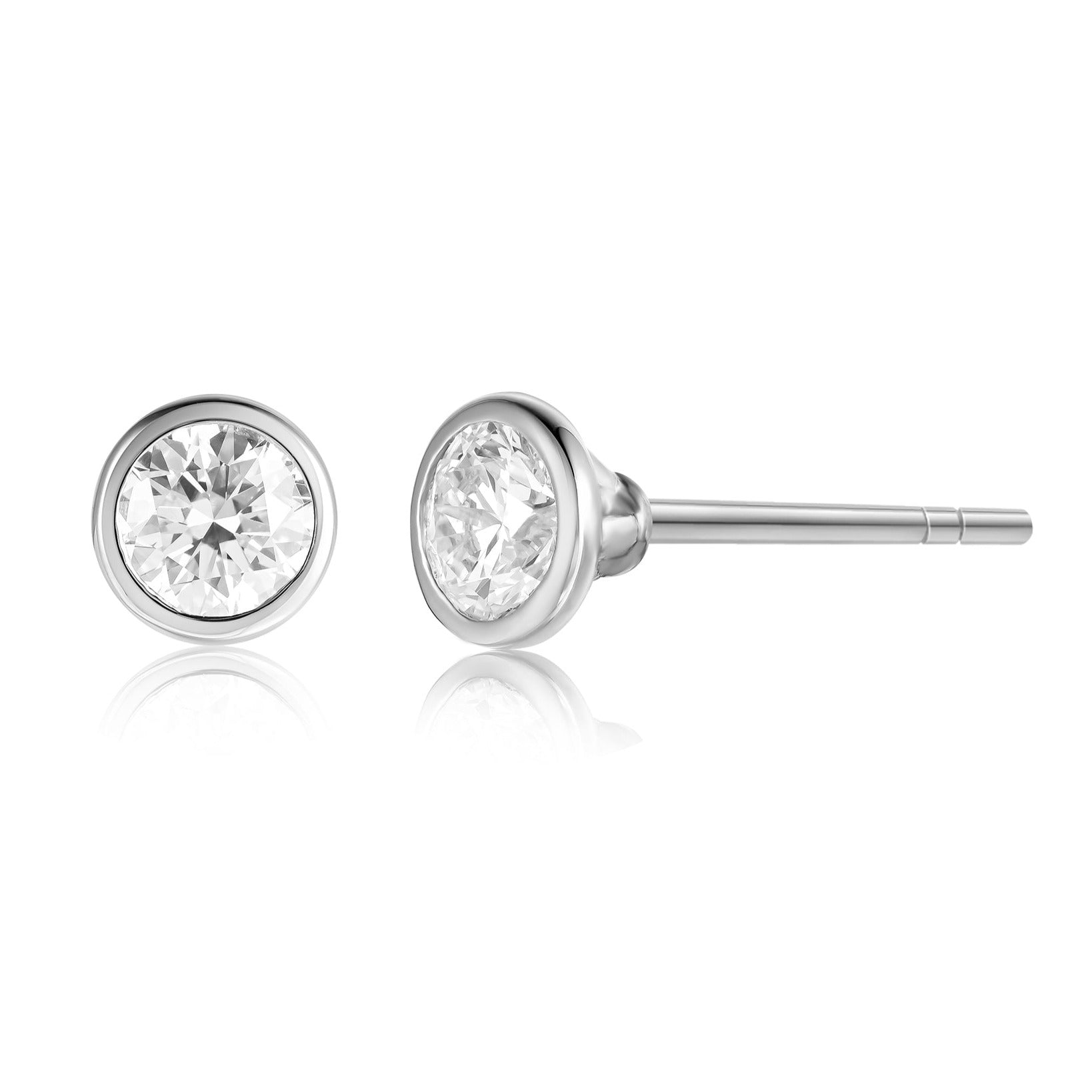 Aros Bisel Diamante Redondo