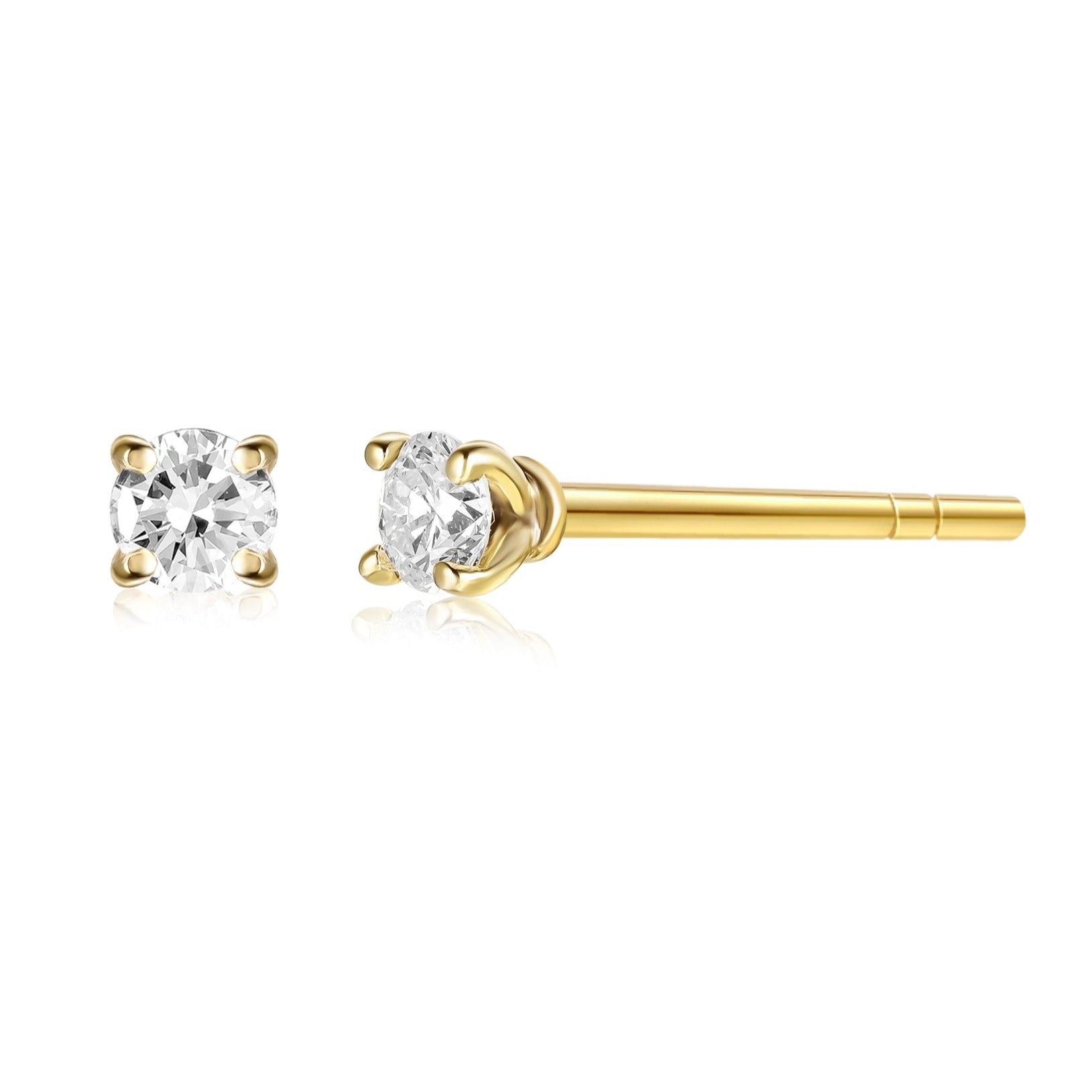 Aros Clásicos de Diamantes Pequeños