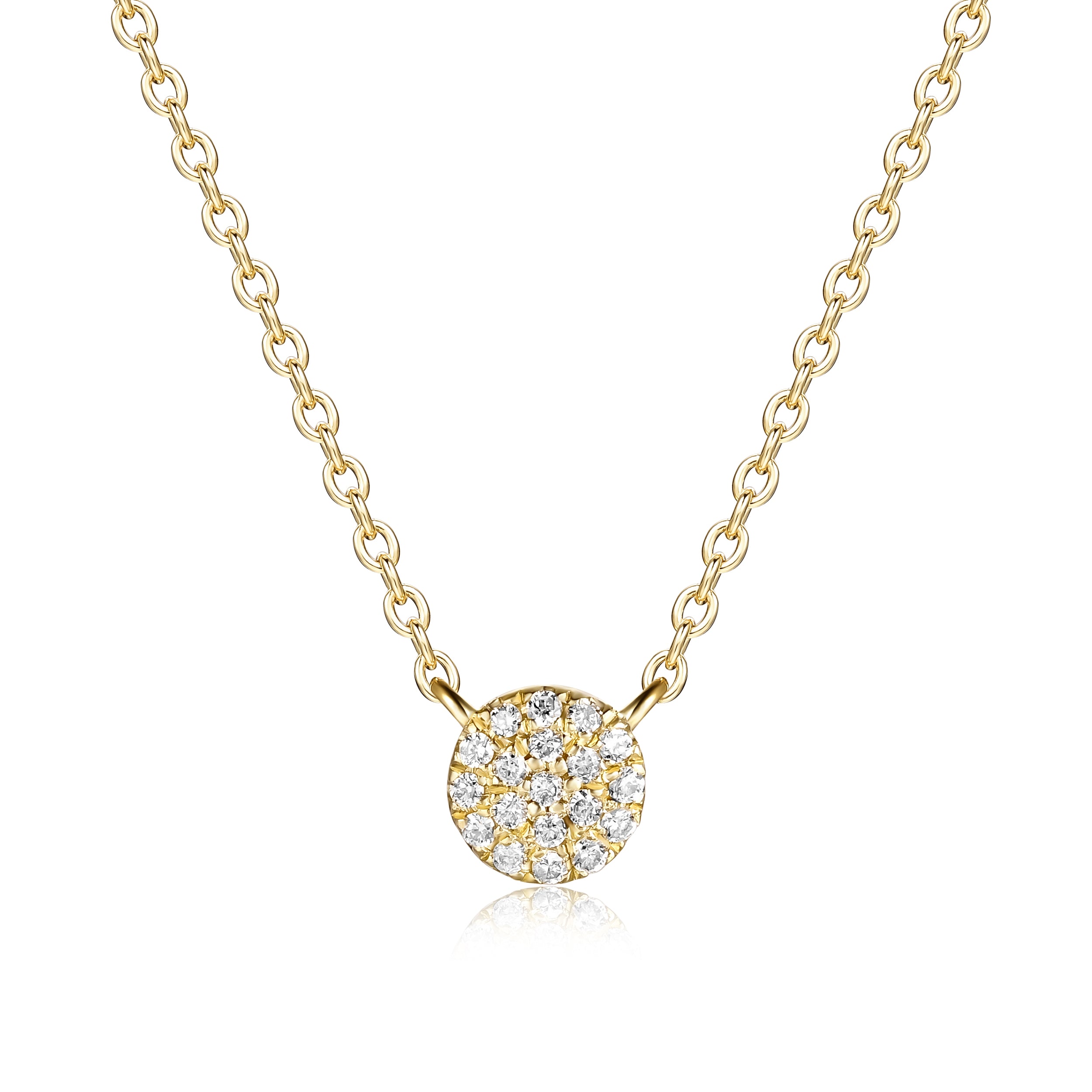 Collar Pavé de Diamantes Circular pequeño