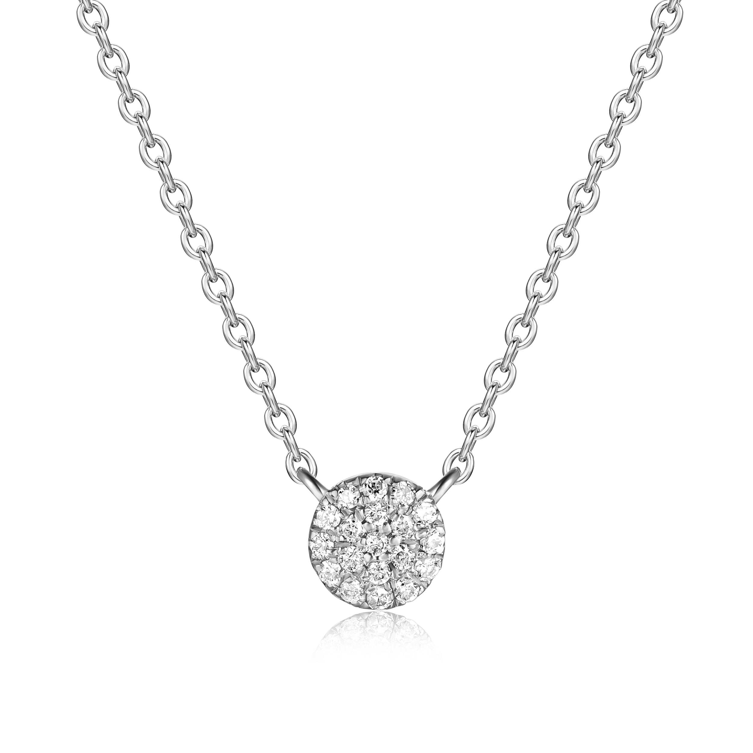 Collar Pavé de Diamantes Circular pequeño