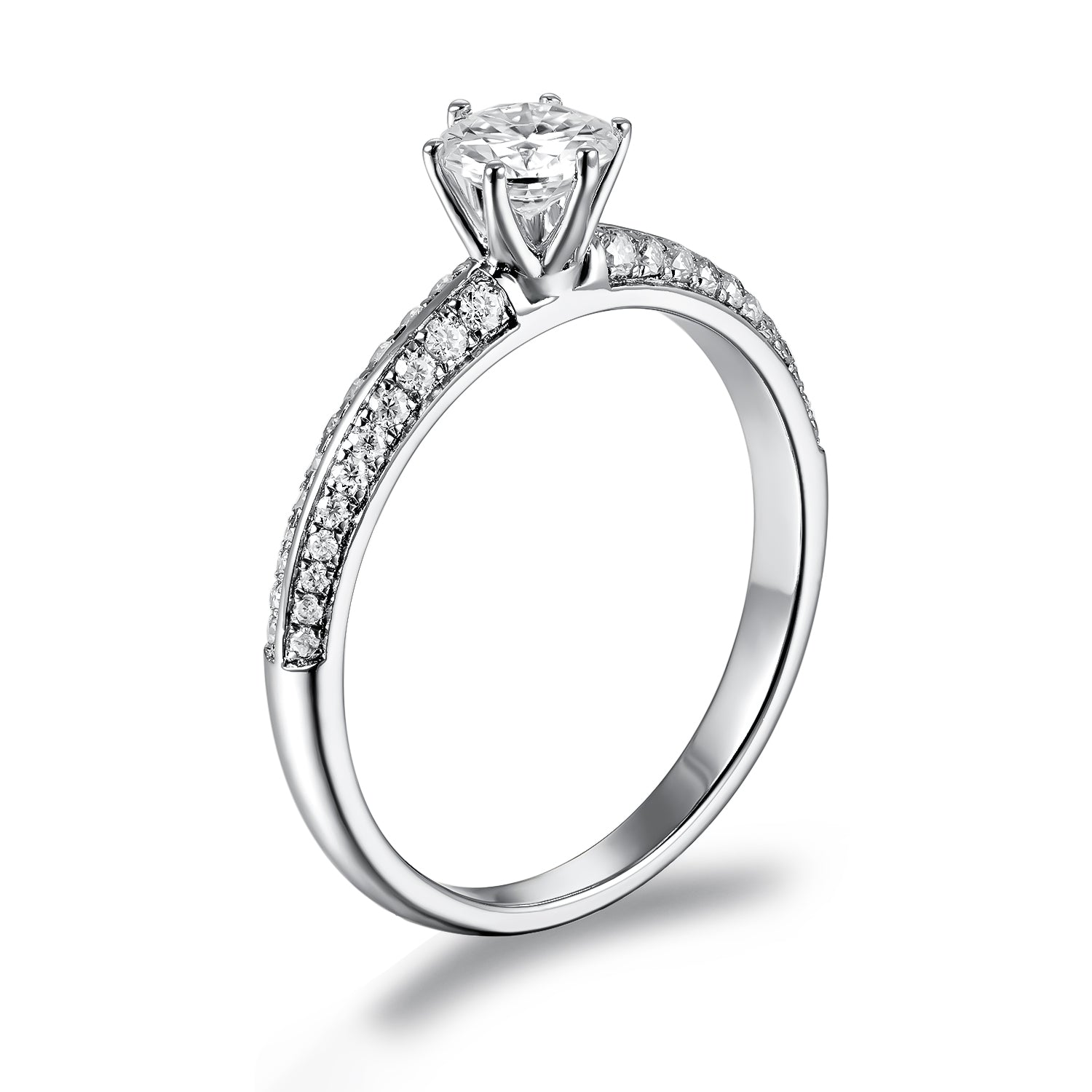 Solitario Doble Pavé de Diamantes