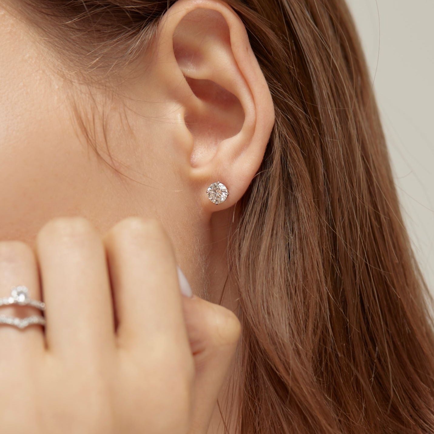 Aros Clásicos de Diamantes Grande