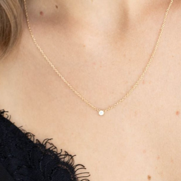 Collar Diamantes Circular Grande