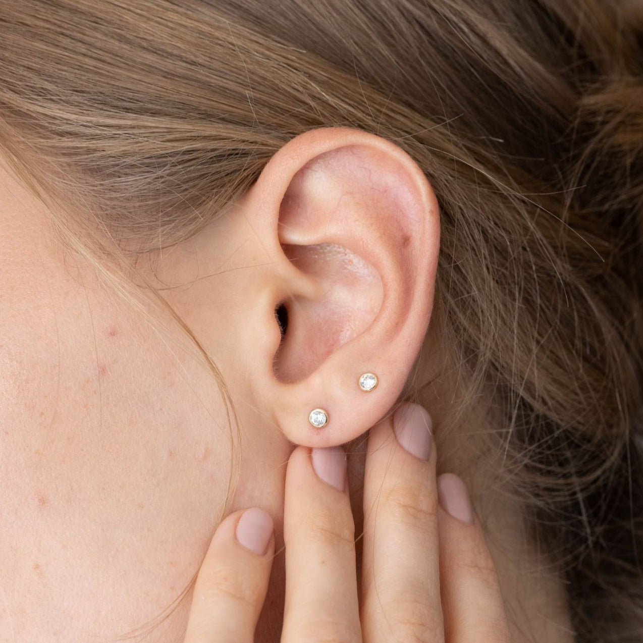 Aros Bisel Diamante Redondo