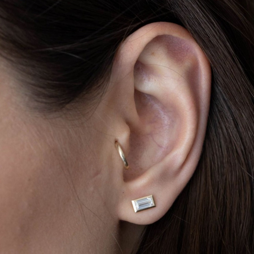 Aros Bisel con Diamante Baguette