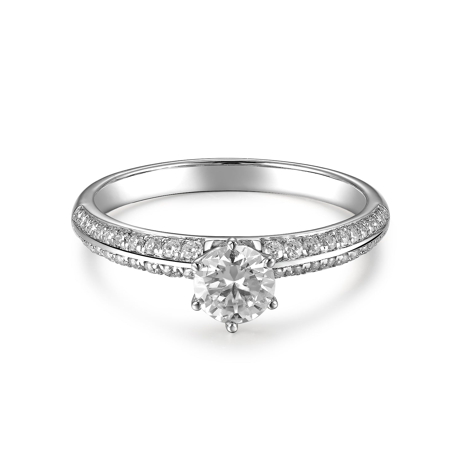 Solitario Doble Pavé de Diamantes