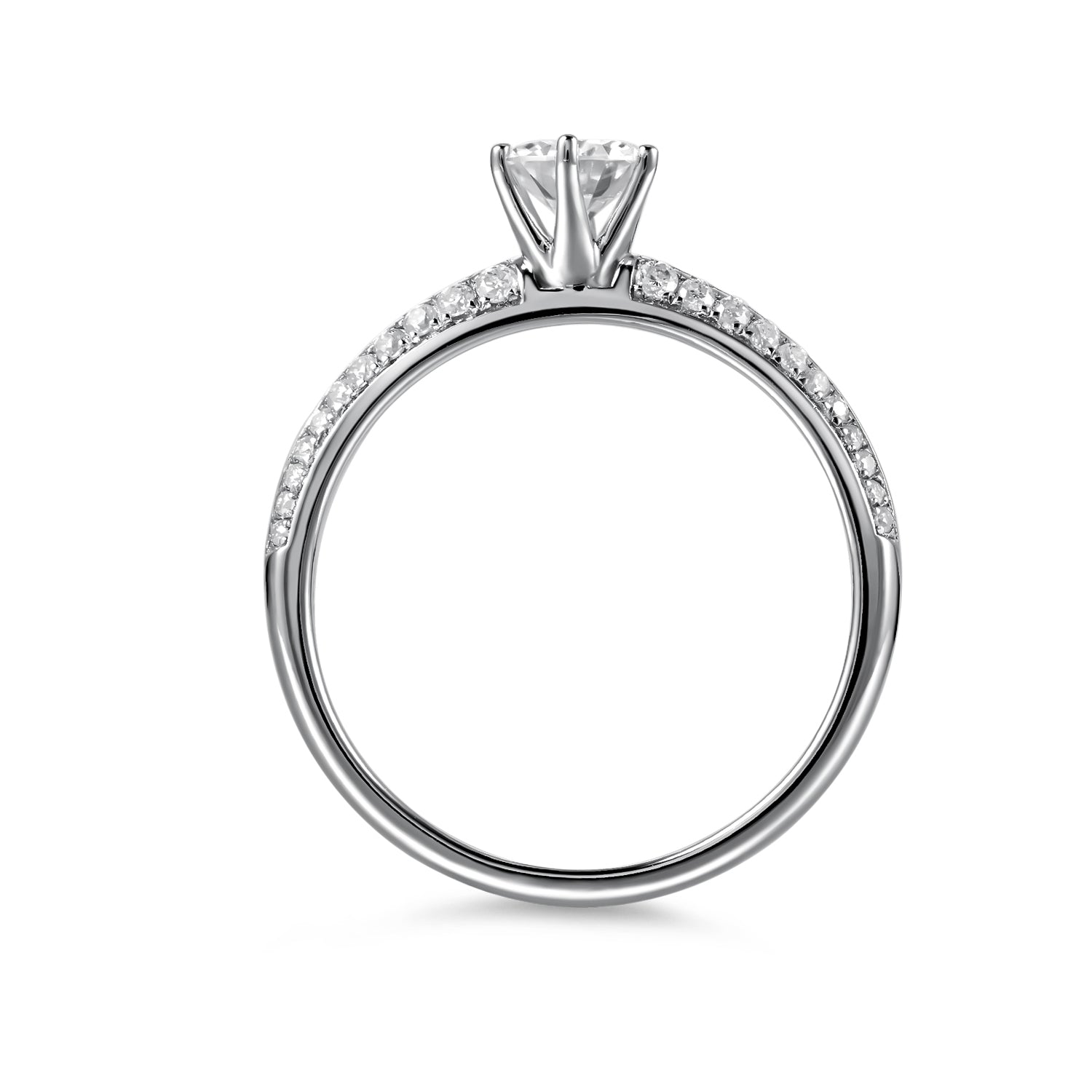 Solitario Doble Pavé de Diamantes