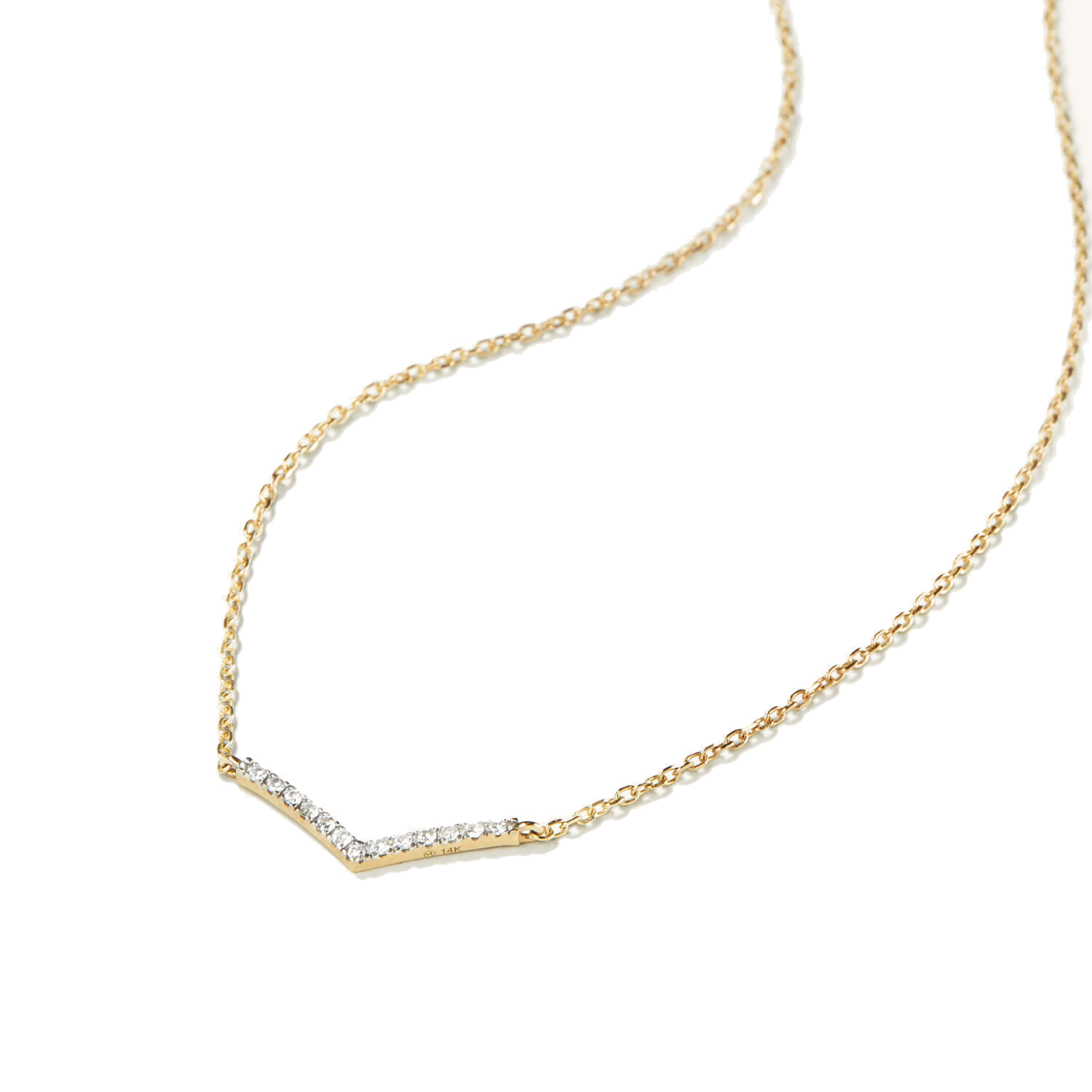 Collar Pavé de Diamantes en V