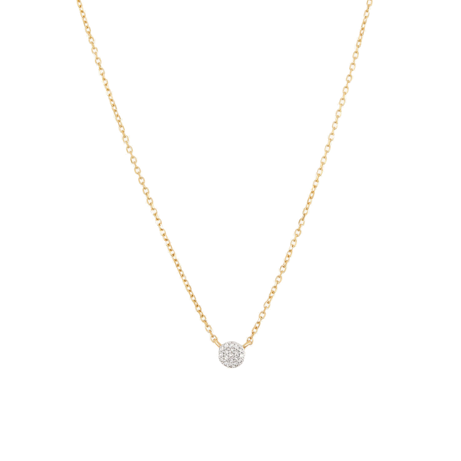 Collar Pavé de Diamantes Circular pequeño