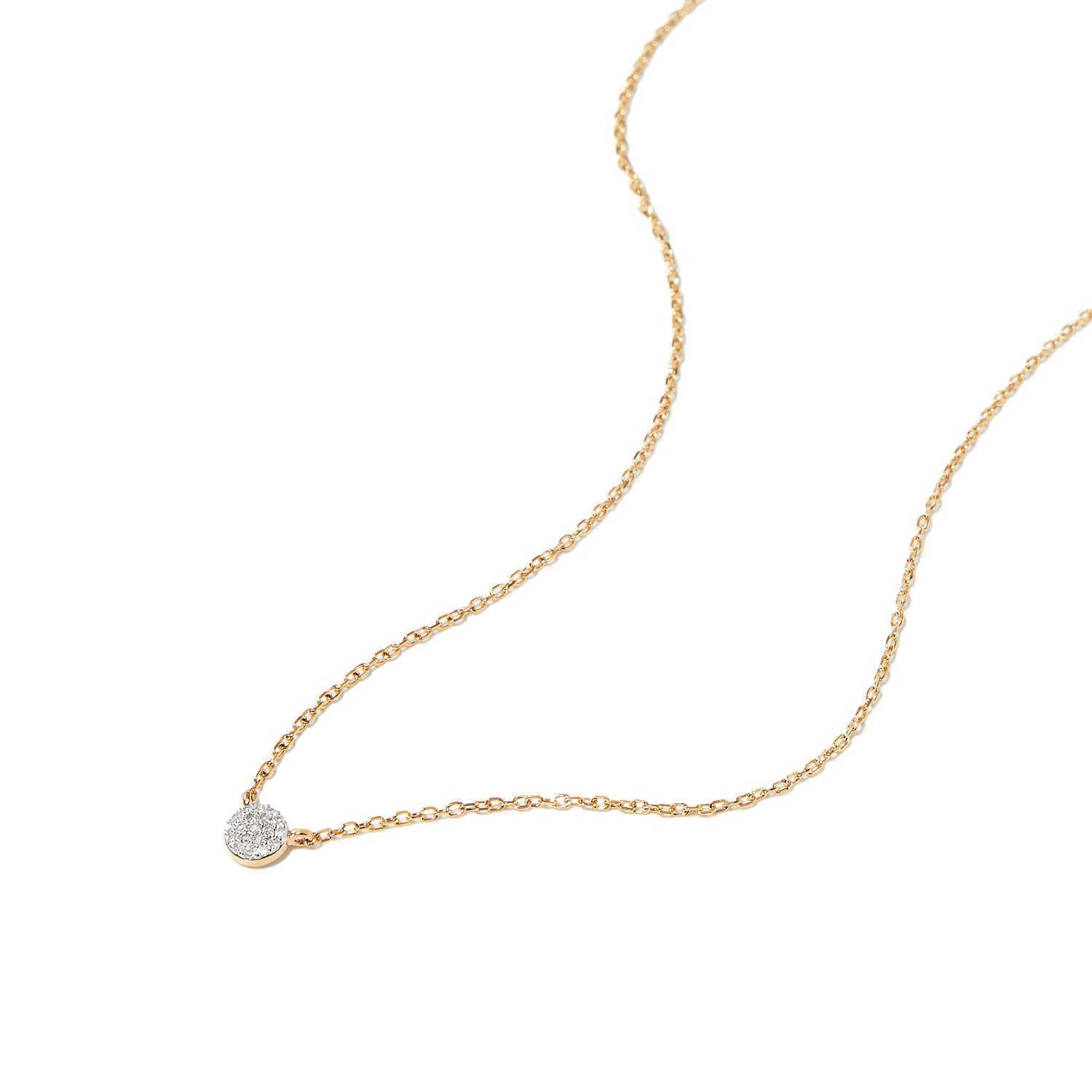 Collar Pavé de Diamantes Circular pequeño