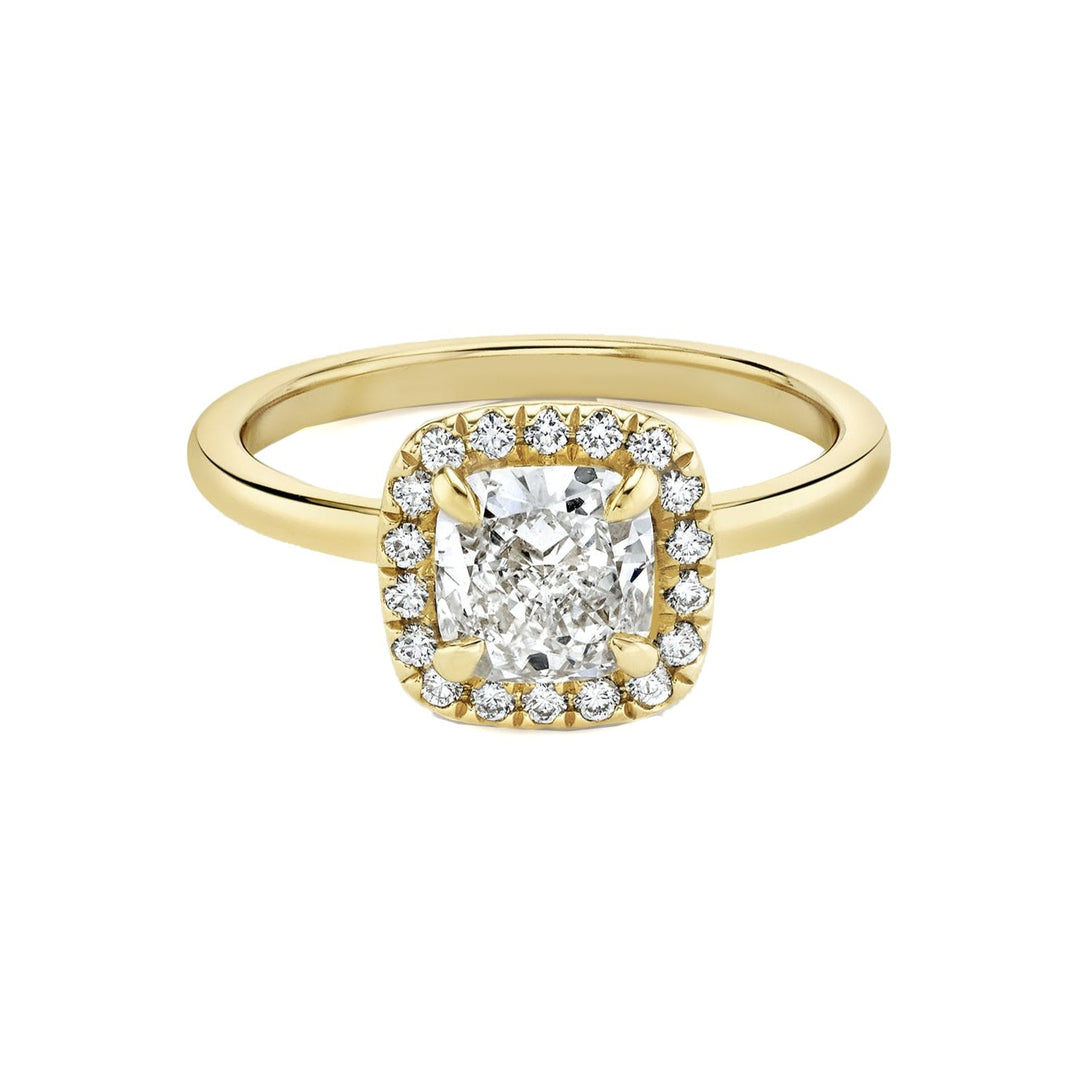 Anillo Halo Cojin de Diamantes