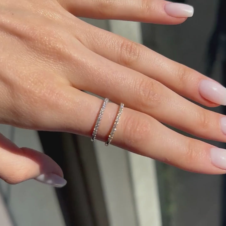 Anillo Diamantes Intercalado