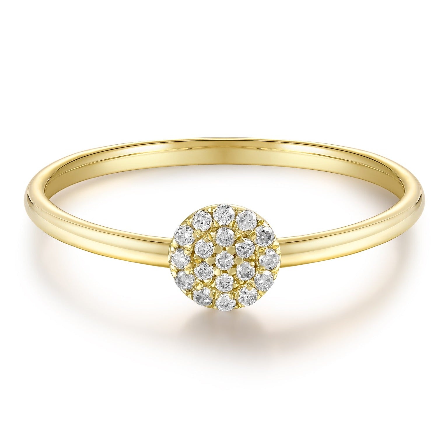 Anillo Pav Diamantes Circular