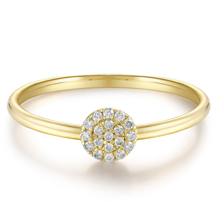 Anillo Pavé Diamantes Circular