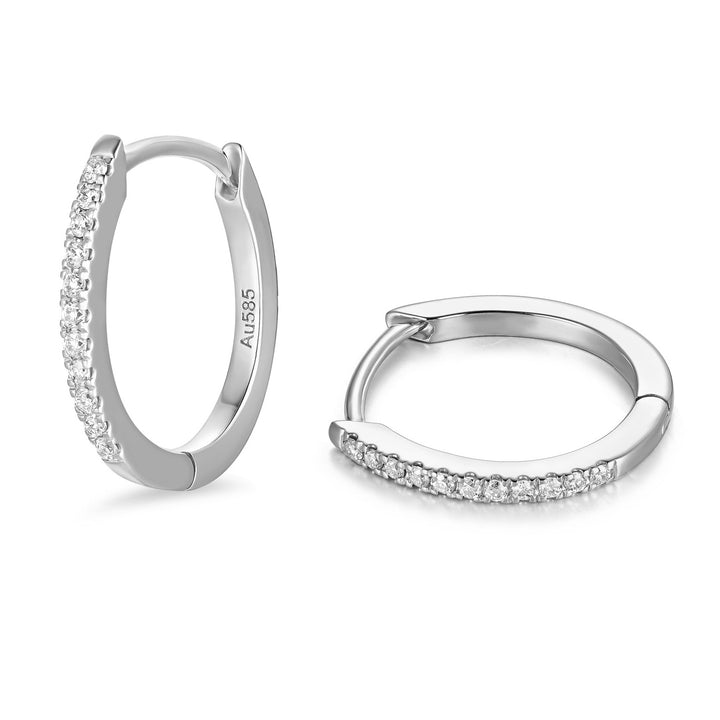 Aros Pavé de Diamantes Delgado