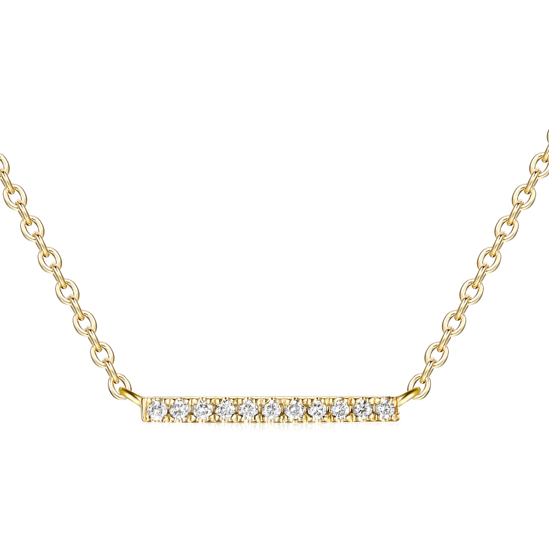 Collar Diamantes en Barra