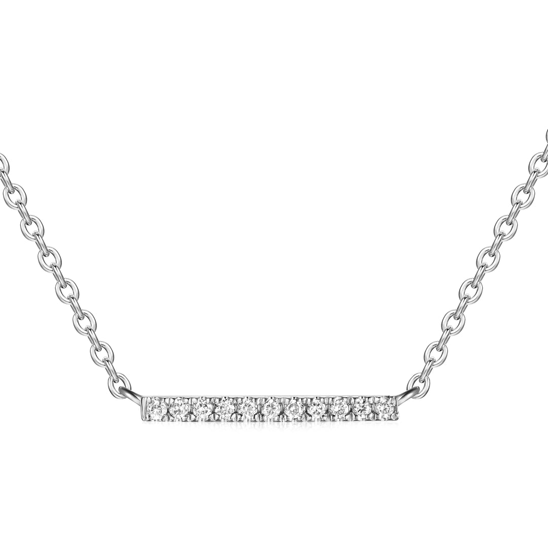Collar Diamantes en Barra