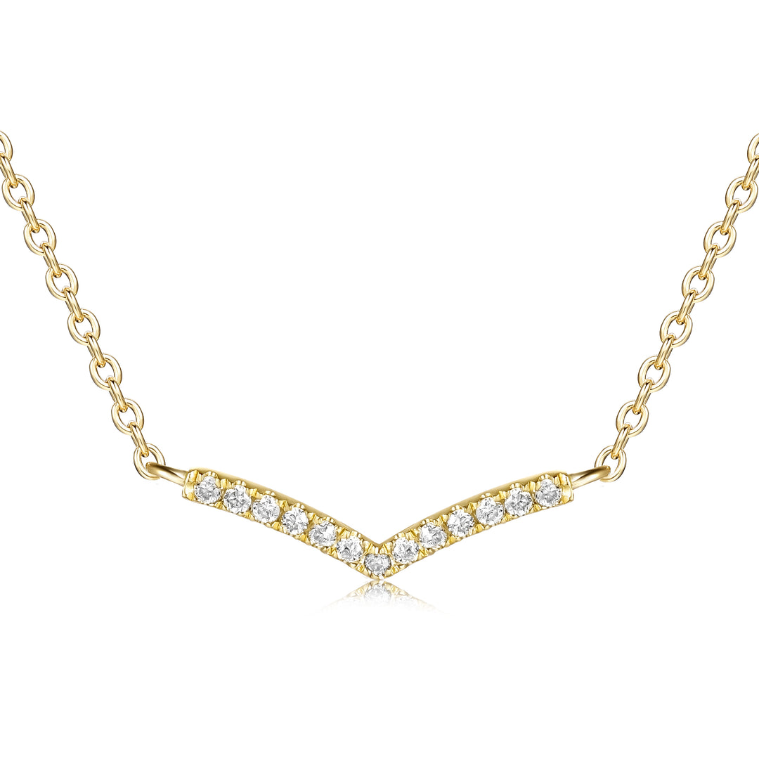 Collar Pavé de Diamantes en V