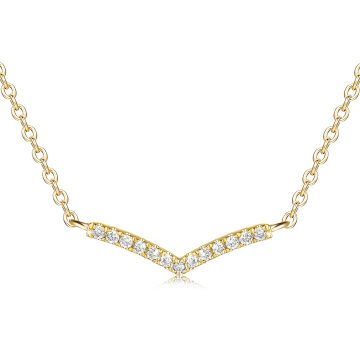 Collar Pavé de Diamantes en V