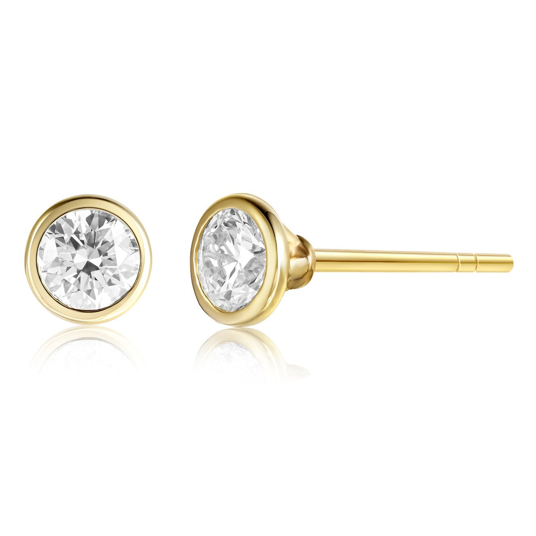 Aros Bisel Diamante Redondo