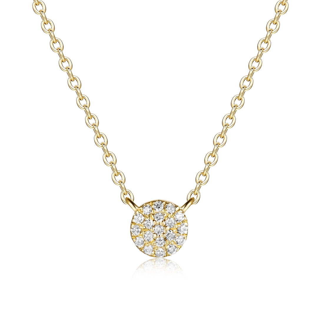 Collar Pavé de Diamantes Circular pequeño