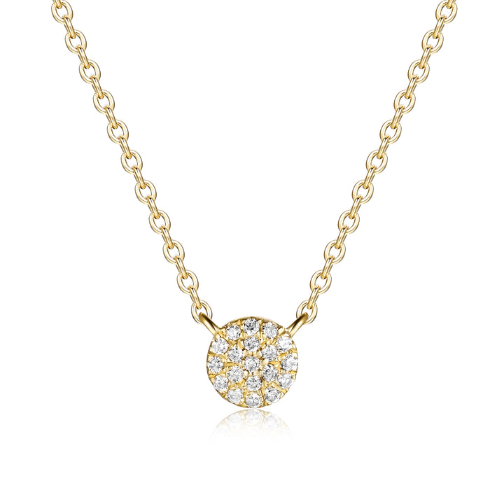 Collar Pavé de Diamantes Circular pequeño
