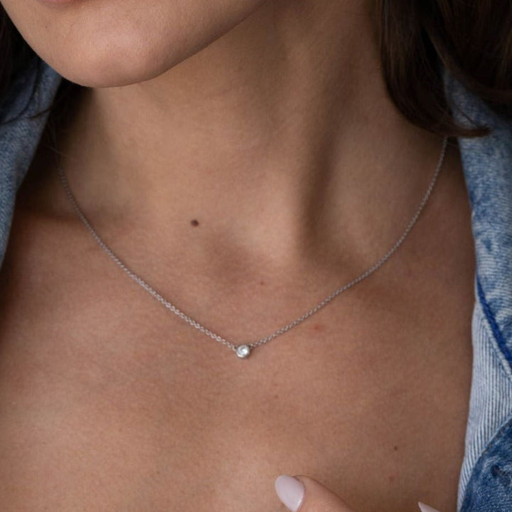 Collar Diamante en Bisel