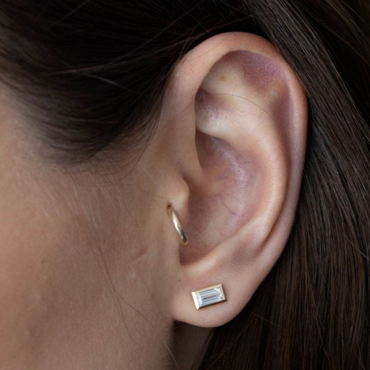 Aros Bisel con Diamante Baguette