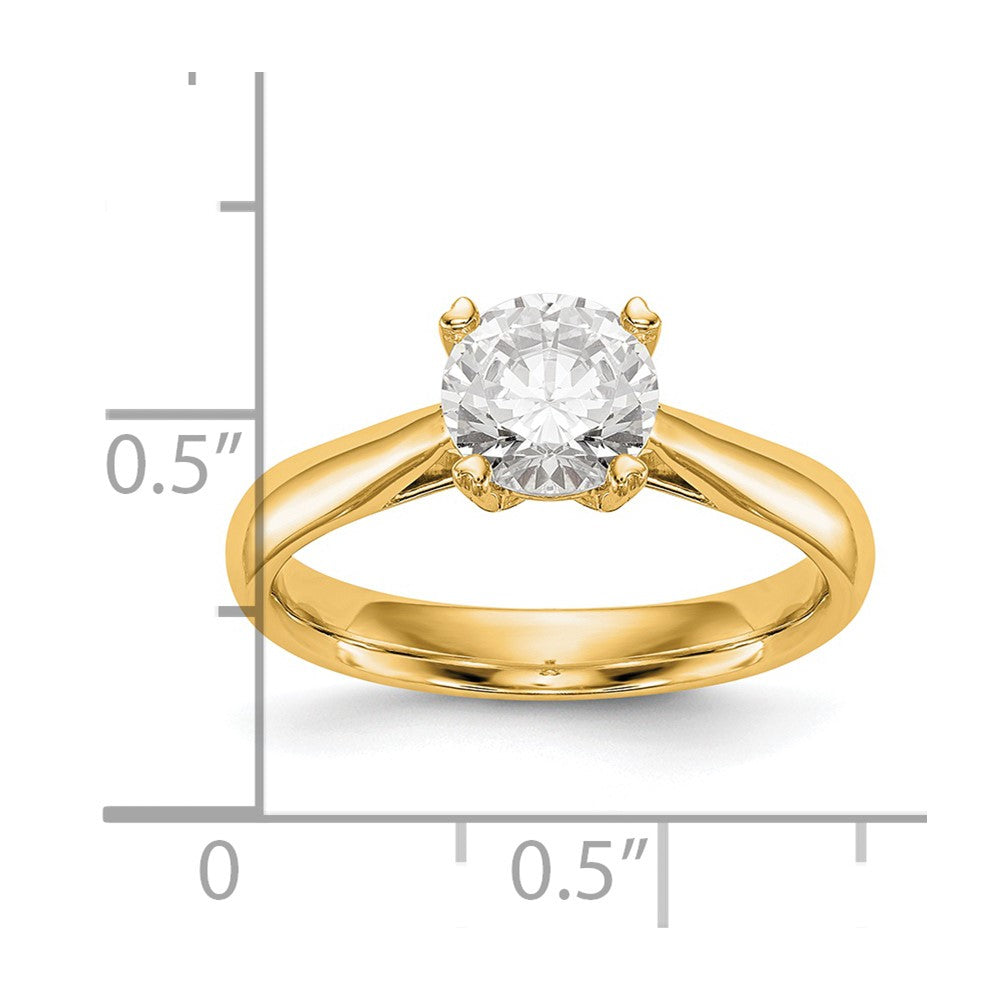 Diamante cultivado en laboratorio 3/4 ct redondo VS/SI GH, anillo de compromiso con solitario