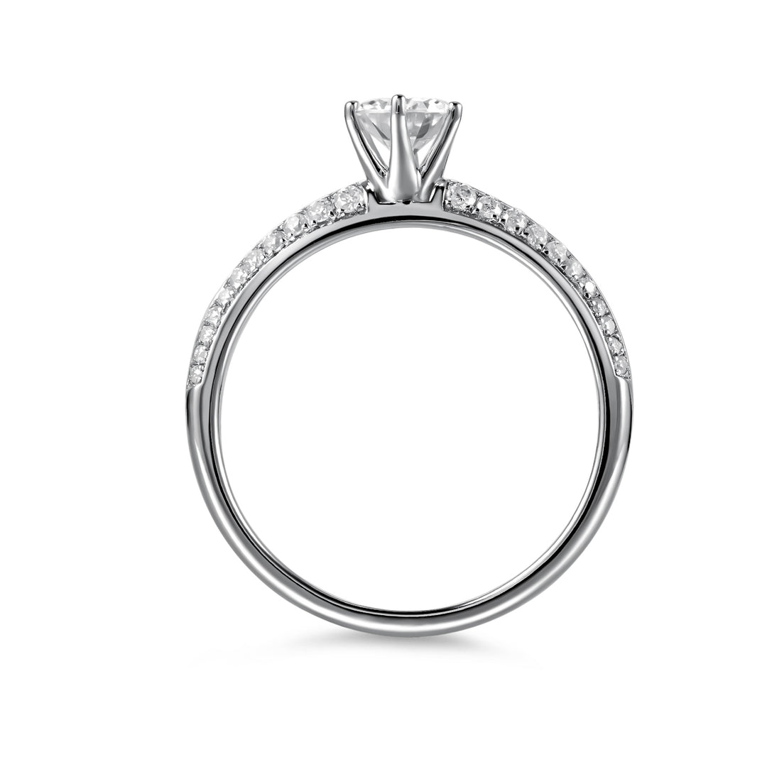 Solitario Doble Pavé de Diamantes