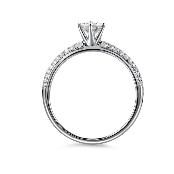 Solitario Doble Pavé de Diamantes