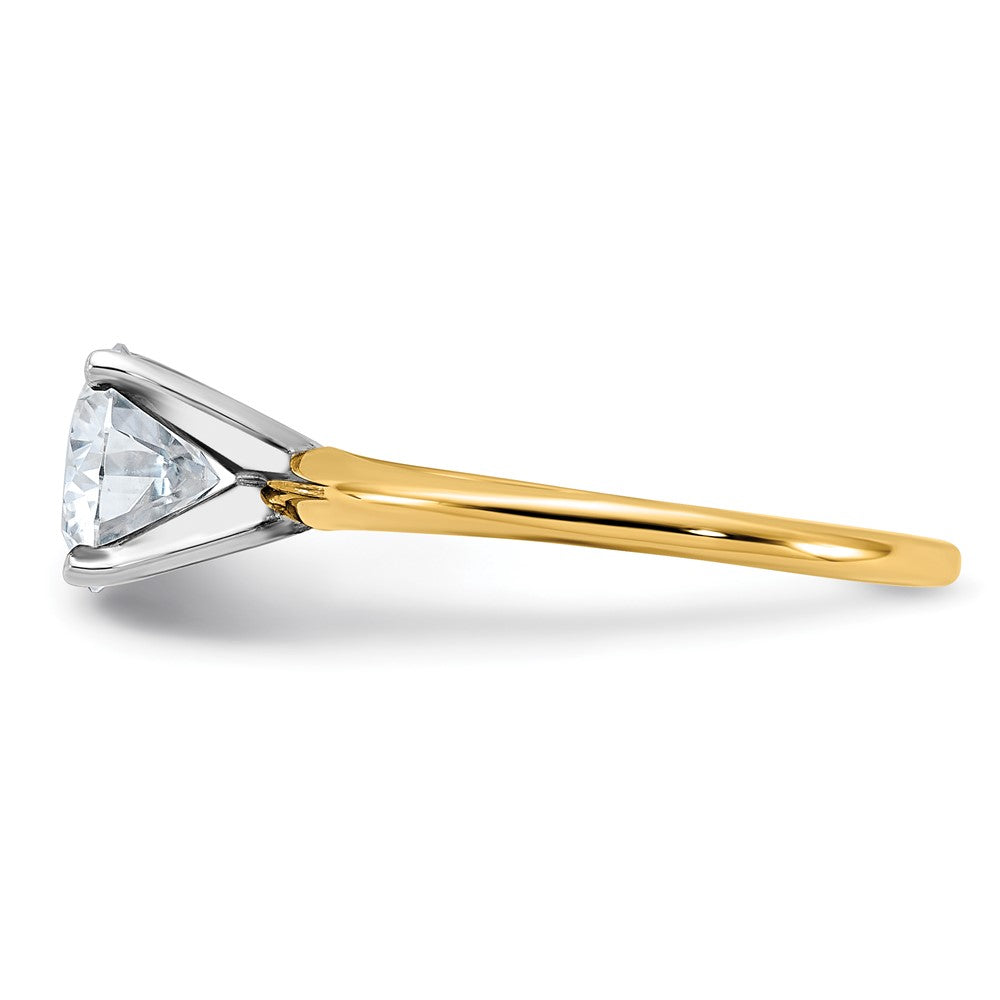 1 3/4ct. Anillo solitario de moissanita redondo G H I True Light