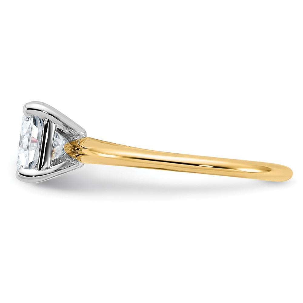 1 3/4ct. G H I True Light Cojín Moissanite Anillo solitario