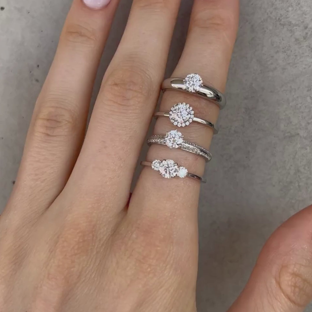 Anillo Tres Piedras Clásico