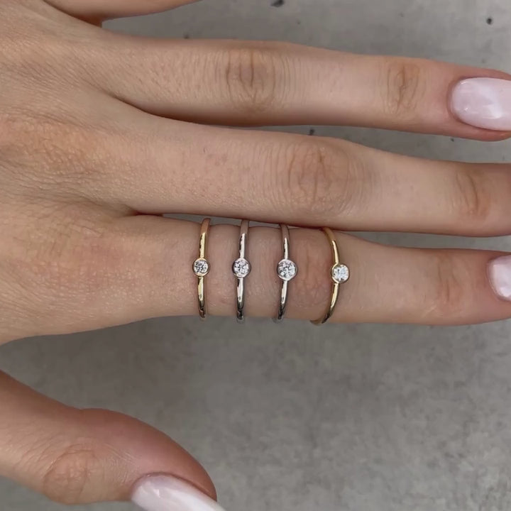 Anillo Bisel Brillante