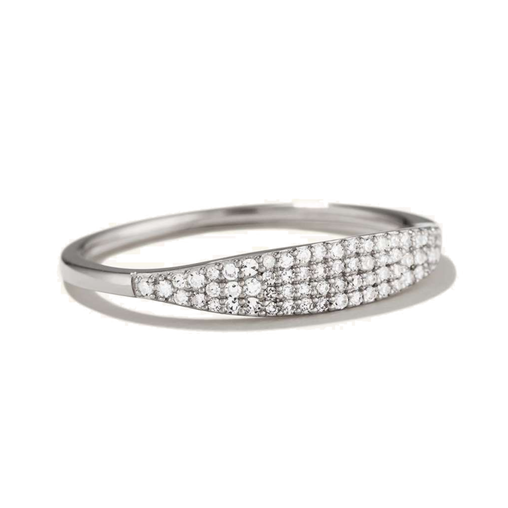 Anillo Diamante Pavé Puente